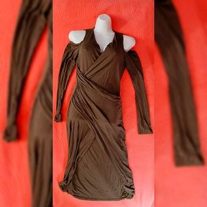 Solmio sexy high low dress cold shoulder